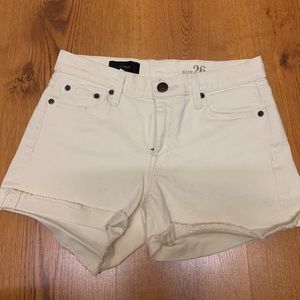 J. Crew cream colored denim shorts size 26